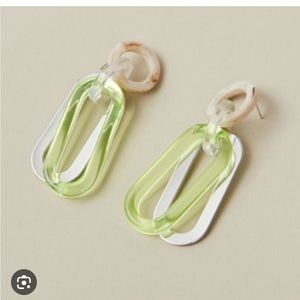 Rachel Comey Sour Earrings, Bone and Neon Yellow